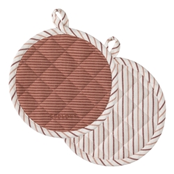 Ecology Trattoria Set of 2 Round Pot Holders Rust