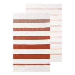 Ecology Foundation Set of 2 Tea Towels Rust