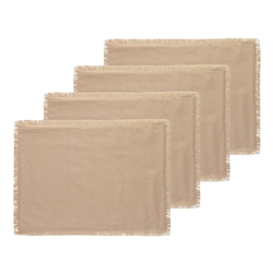 Ecology Fray Set of 4 Placemats Apricot
