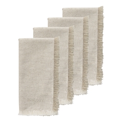 Ecology Fray Set of 4 Napkins Flax