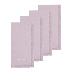 Ecology Fray Set of 4 Napkins Lilac