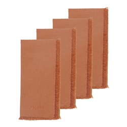 Ecology Fray Set of 4 Napkins Clay