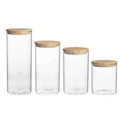 Ecology Pantry Set of 4 Round Canisters