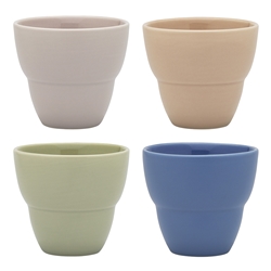 Ecology Alba Set of 4 Latte Cups 200ml Blush,Cornflower,Sage,Lilac