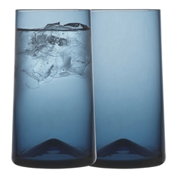 Ecology Sierra Set of 4 Hi Ball Tumblers 375ml Ink Blue