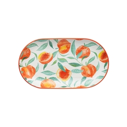 Ecology Punch Medium Oval Platter 32cm Peach