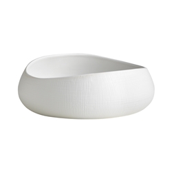 Ecology Bisque Round Bowl 29cm White