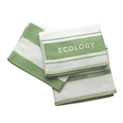 Fold Set of 3 Tea Towels Sage 50 x 75cm