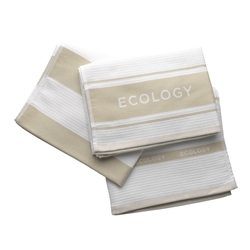 Fold Set of 3 Tea Towels Pumice 50 x 75cm