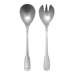 Ecology Anais Set of 2 Salad Servers Vintage Silver