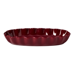Ecology Ruffle Oval Serving Platter 40cm Elderberry
