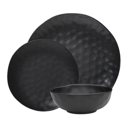 Speckle 12 Piece Dinner Set Ebony