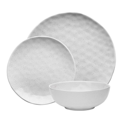 Speckle 12 Piece Dinner Set Milk