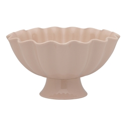 Ecology Ruffle Footed Bowl Pink Salt 24cm