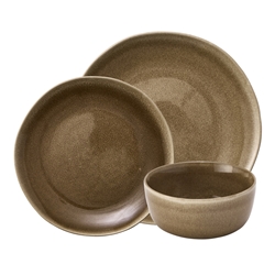 Allery 12 Piece Dinner Set Mocha