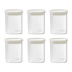 Ecology Store Set of 6 Square Spice Jars Milk