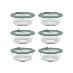 Ecology Store Set of 6 Round Food Containers 13.5cm