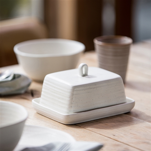 Ecology Ottawa Butter Dish with tray Calico