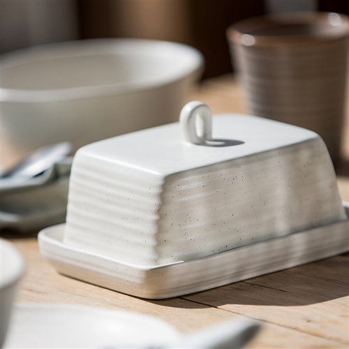 Ecology Ottawa Butter Dish with tray Calico