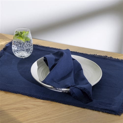 Ecology Fray Set of 4 Placemats Lapis