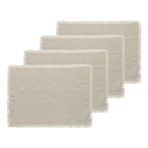 Ecology Fray Set of 4 Placemats Flax