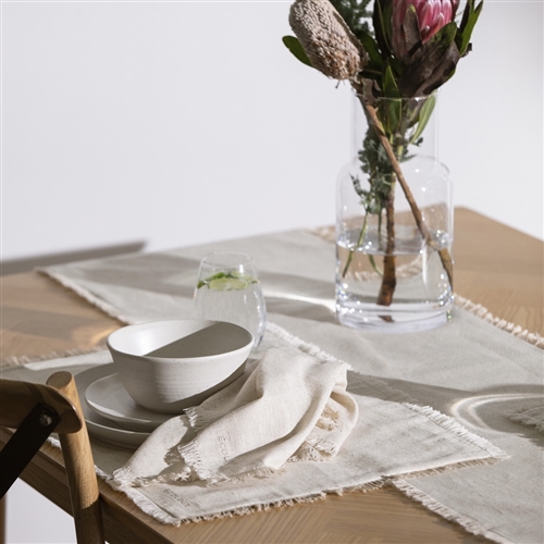 Ecology Fray Set of 4 Placemats Flax