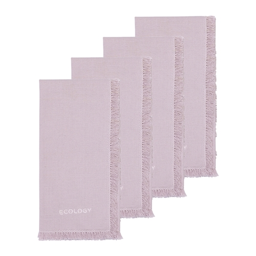 Ecology Fray Set of 4 Napkins Lilac