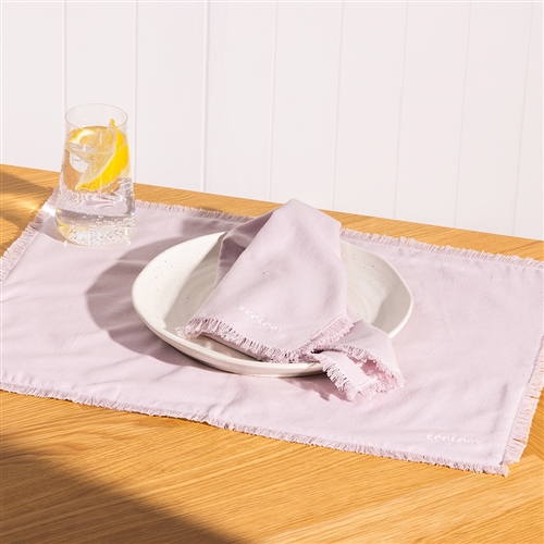 Ecology Fray Set of 4 Napkins Lilac