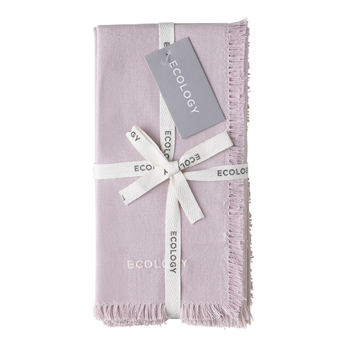 Ecology Fray Set of 4 Napkins Lilac