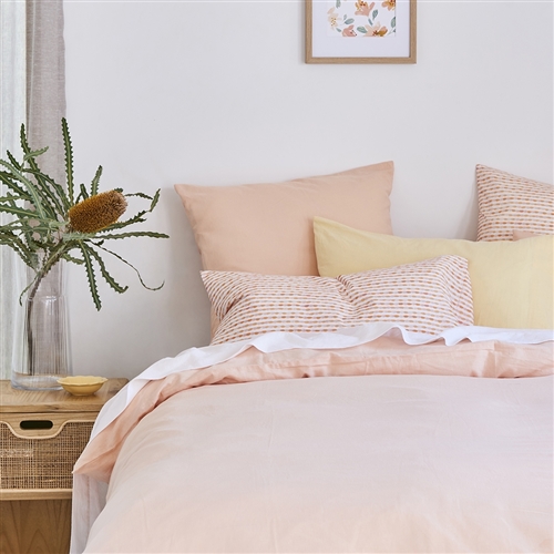 Ecology Dream Quilt Cover King Peach