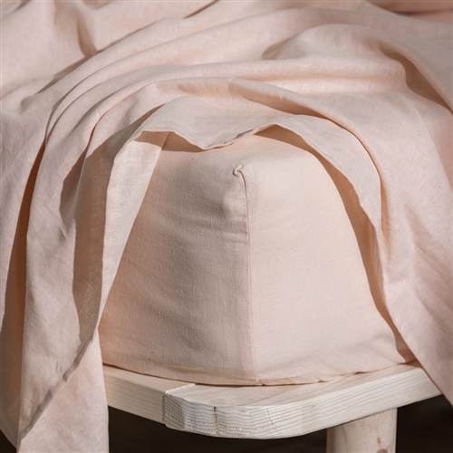 Ecology Dream Fitted Sheet Queen Peach