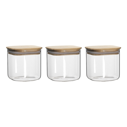 Ecology Pantry Set of 3 Square Canisters 10.5cm