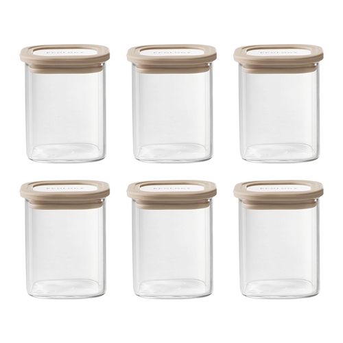 Ecology Store Set of 6 Square Spice Jars