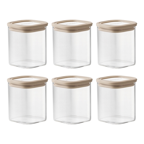 Ecology Store Set of 6 Square Spice Jars
