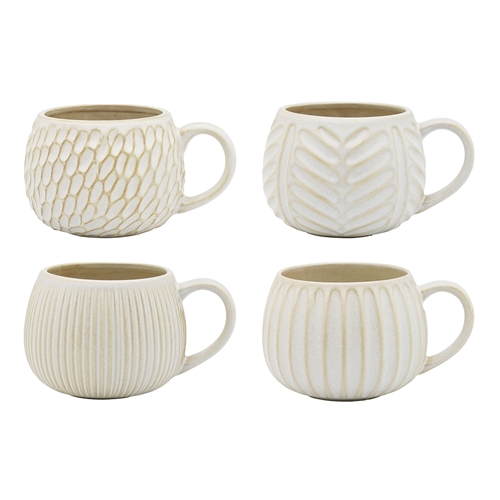 Ecology Fossil Set of 4 Mugs 330ml Chalk