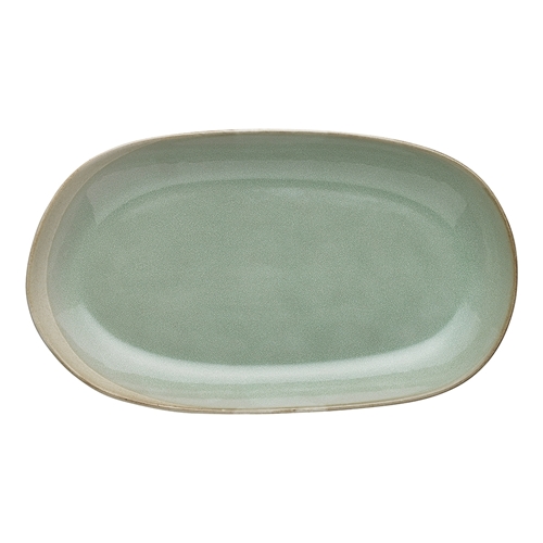 Ecology Galet Shallow Oval Bowl 36cm Sage