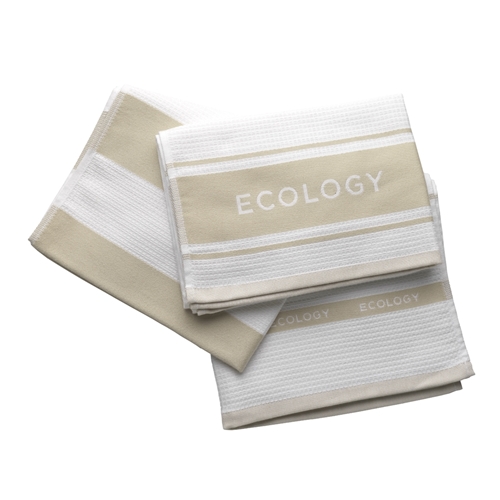 Fold Set of 3 Tea Towels Pumice 50 x 75cm