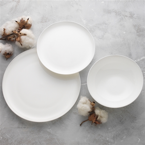 Canvas 12 Piece Dinner Set White