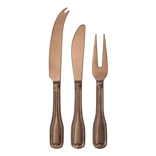 Ecology Anais Set of 3 Cheese Knives Vintage Copper