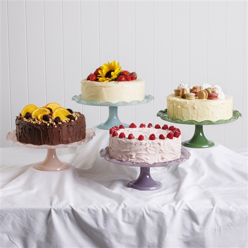 Ecology Ruffle Cake Stand Pink Salt 33cm