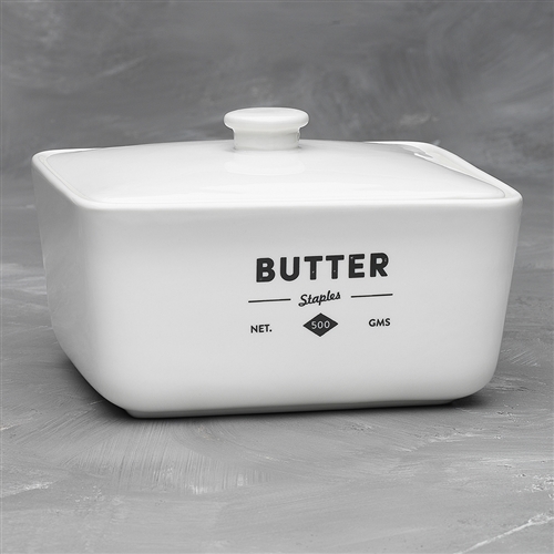 Staples Foundry Butter Dish & Lid 15.5cm x 13cm x 9.5cm