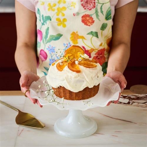 Ecology Ruffle Cake Stand 33cm White