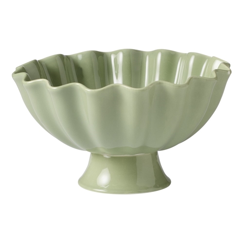 Ecology Ruffle Footed Bowl 24cm Celadon