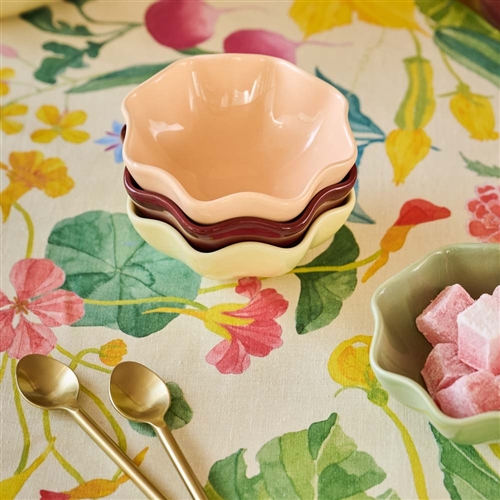 Ecology Ruffle Set of 4 Dip Bowls Market Garden