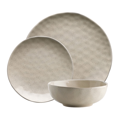 Speckle 12 Piece Dinner Set Oatmeal