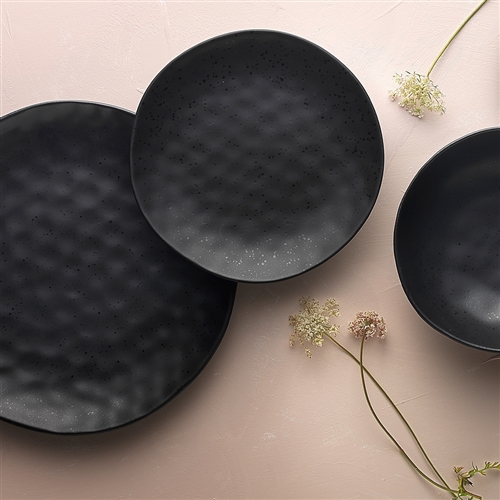 Speckle 12 Piece Dinner Set Ebony