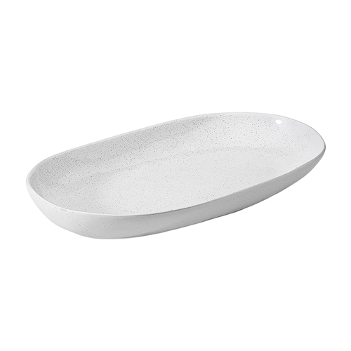 Speckle Large Shallow Bowl Milk 36cm