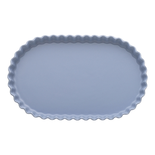 Ecology Ruffle Oval Serving Bowl Twilight 25cm