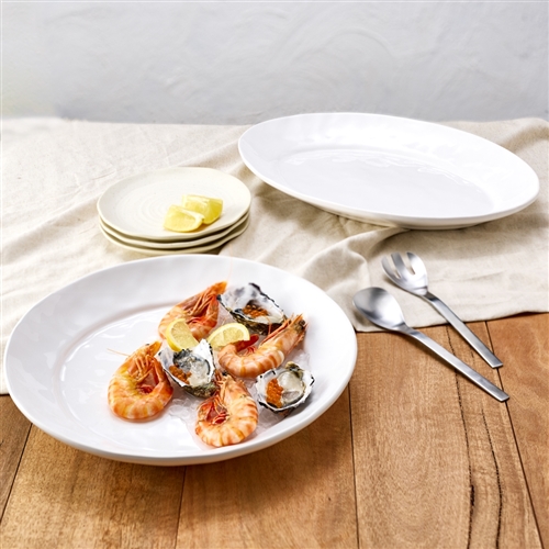 Ecology Forge Set of 2 Salad Servers Brushed Silver