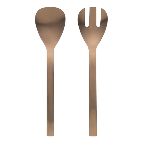 Ecology Forge Set of 2 Salad Servers Matte Copper